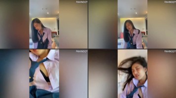 Cewek Cantik Keenakan di Genjot Sugar Daddy Pake Seragam